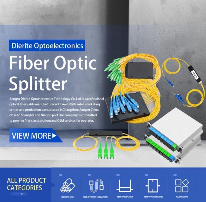 Mini PLC Optical Splitter G657A or Customized 1*2/1*4/1*8/1*16/1*32/1*64 PLC 2 Way Splitter PLC Splitter
