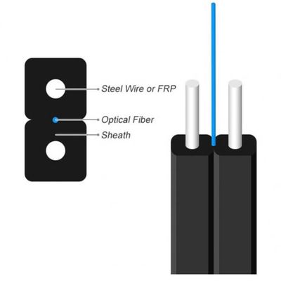 2*3mm 1 Core FTTH Drop Cable GJXH G657A 1F Fiber Drop Cable