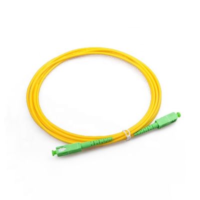 SC APC To SC APC Optical Fiber Patch Cable Single Mode Simplex
