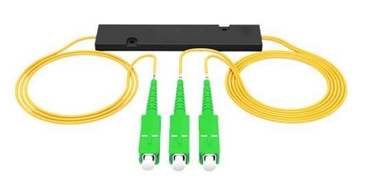 50/50 Ratio Sc/APC Mini Steel Tube Splitter ABS Box Type Micro 1X2 PLC Splitter