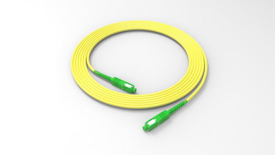 Simplex Fiber Optic Patch Cable SC APC To SC APC Single Mode Optical Fiber Cable 0.9mm 2.0mm 3.0 mm