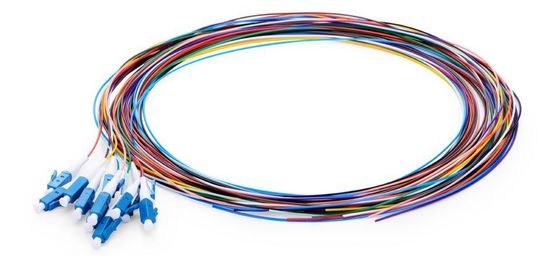 12 Core 0.9mm Fiber Optic Pigtail Sc LC FC St Connector Optical Pigtails In Telecommunication