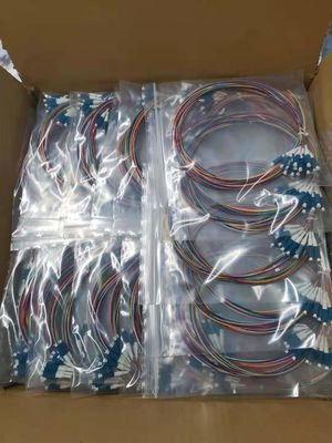 12 Core 0.9mm Fiber Optic Pigtail Sc LC FC St Connector Optical Pigtails In Telecommunication